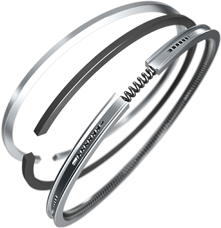Edge Features Of Compression Rings - Install Diesel Engine Piston Ring (585x487), Png Download