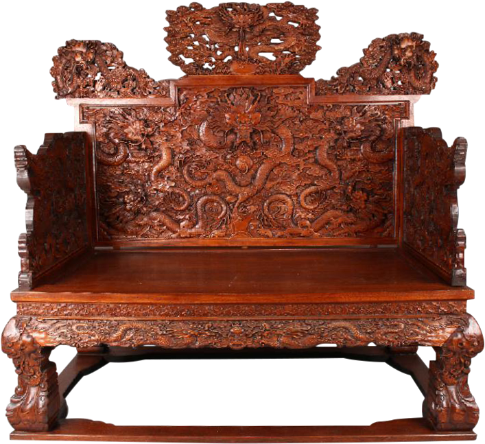 Chinese Huanghuali Dragon Throne Chair - Dalbergia Odorifera (784x718), Png Download