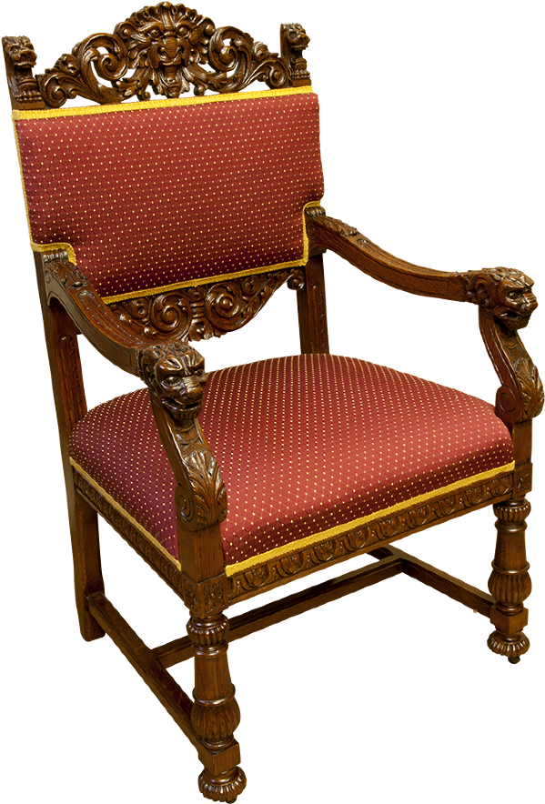 Carved Throne Chair - Chair (670x927), Png Download