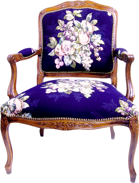Wooden Chair Png Transparent Image - Blue Vintage Objects Png (700x846), Png Download