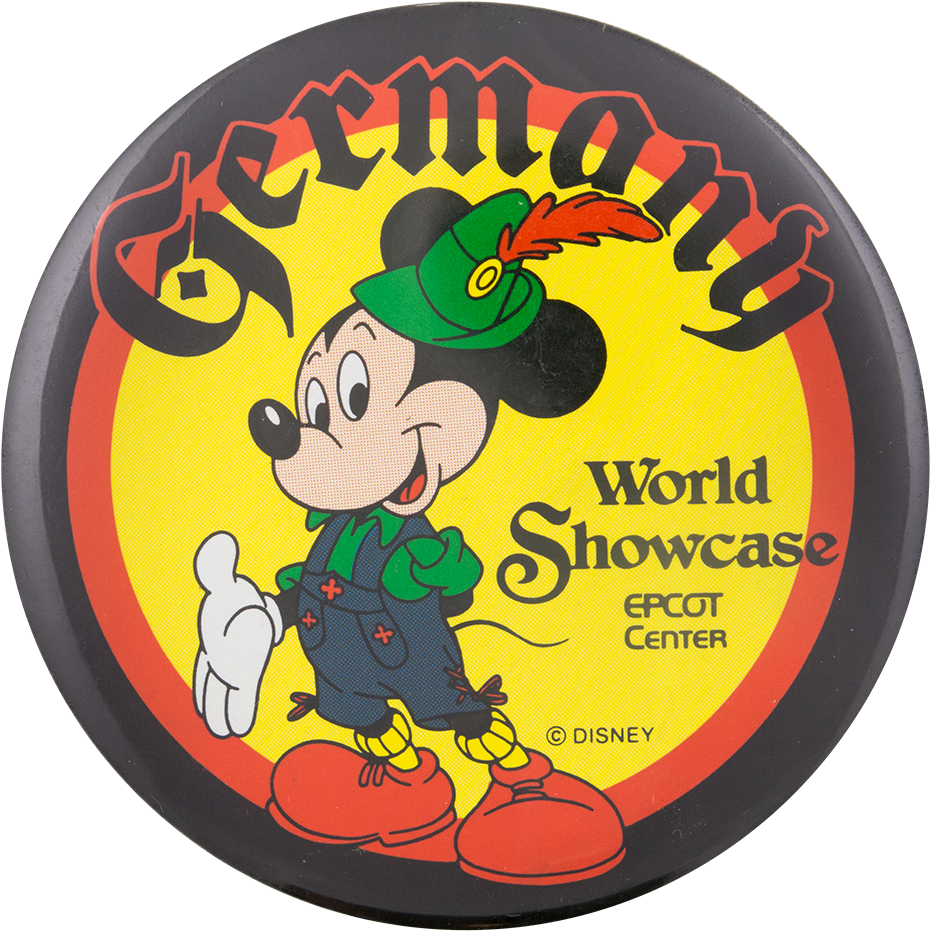 Epcot Center World Showcase Germany - Bundle Of 2 Vintage Disney World Button Pins (1000x999), Png Download