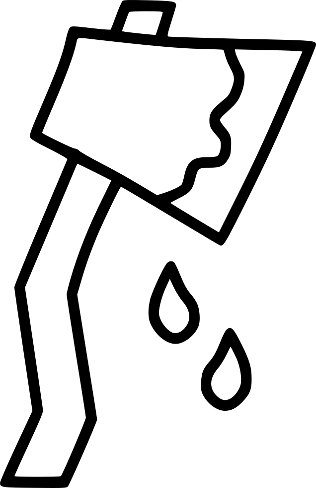 Axe Kill Blood Violence Horror Hatchet Comments - Portable Network Graphics (636x980), Png Download