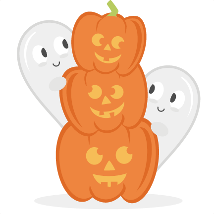Pumpkins With Ghosts Svg Cut Files For Scrapbooking - Scalable Vector Graphics (432x432), Png Download