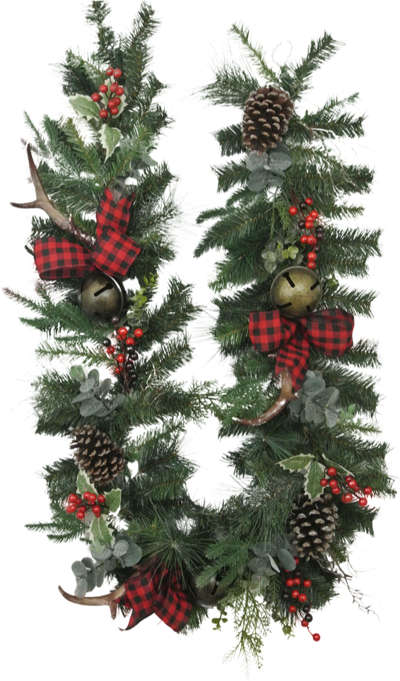 Holiday Garland - Christmas Ornament (600x974), Png Download