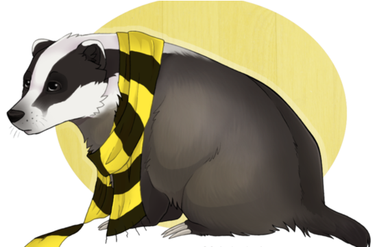 House Of Hufflepuff - Hufflepuff Honey Badger (640x360), Png Download
