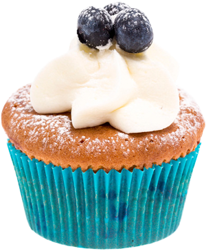 Blueberry Cupcake Png (455x478), Png Download