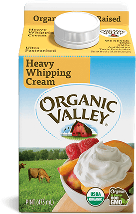 Heavy Whipping Cream, Ultra Pasteurized, Pint - Organic Valley Heavy Whipping Cream (331x496), Png Download