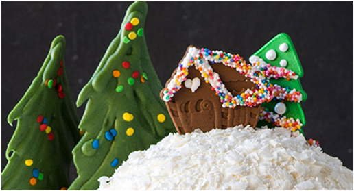 Whimsical Winter Cake - Cake (565x305), Png Download