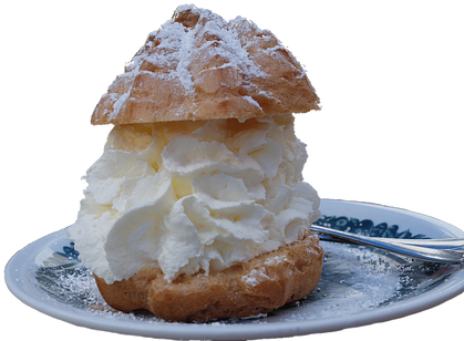 Transparent Transparent Background Cream P - Cream Puffs No Background (453x340), Png Download