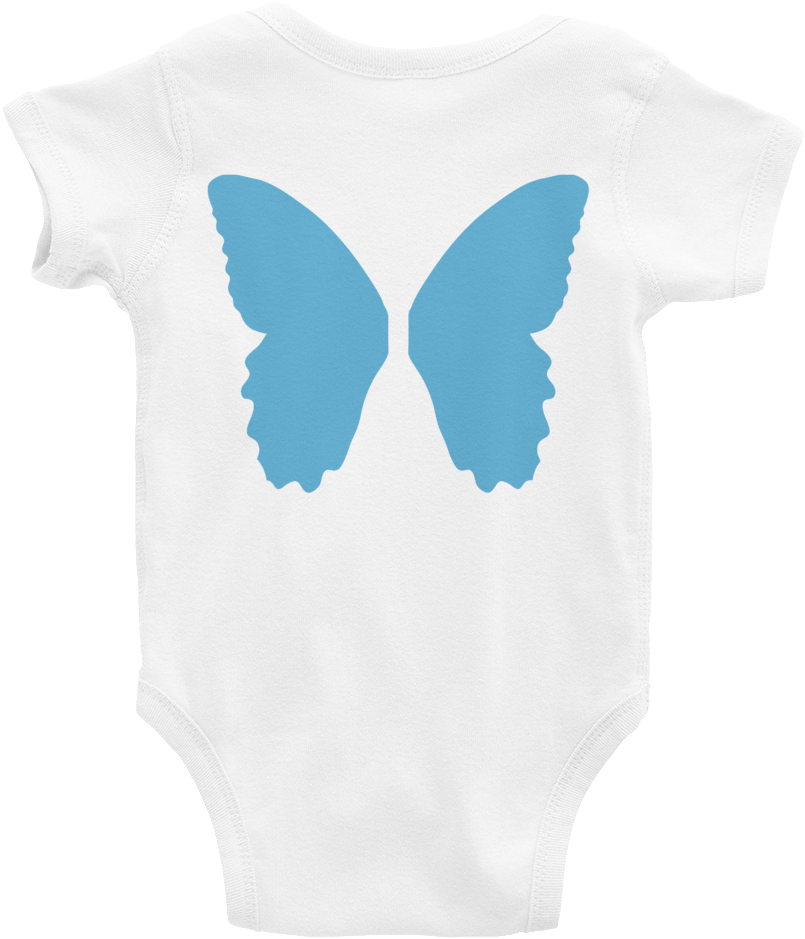 Butterfly Wings - Blue - Bodysuit - Silhouette (1000x1000), Png Download