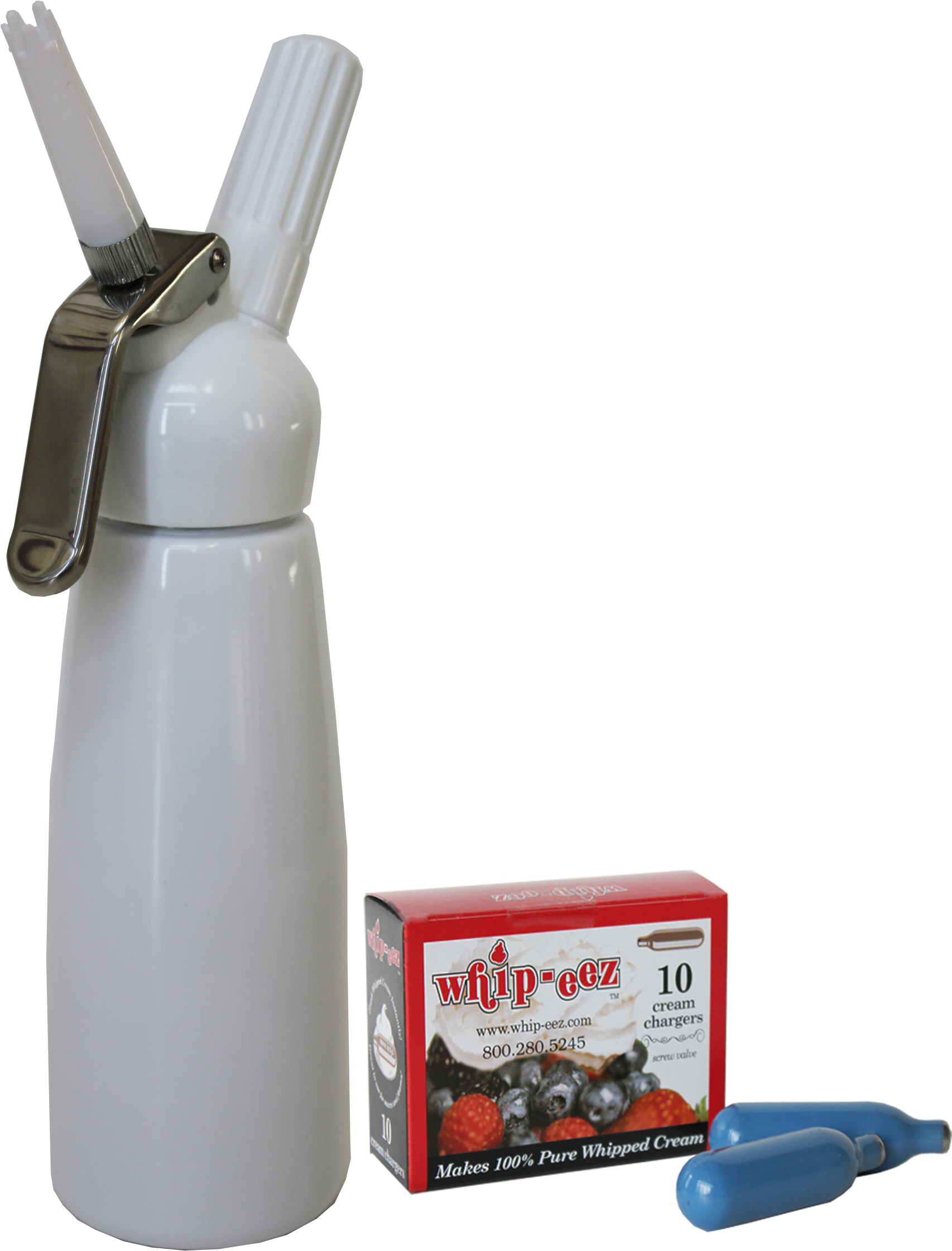 White Whip Cream - Whip-eez Whip Cream Chargers 10 Pk (2570x2269), Png Download
