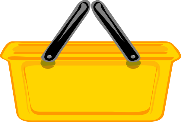 Grocery Bag Clip Art - Yellow Bag Clip Art (600x406), Png Download