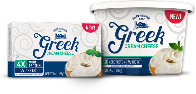 Productif Your Weakness Is A Bagel With Cream Cheese, - Green Mountain Farms Cream Cheese & Greek Yogurt (810x382), Png Download