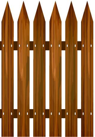 Wooden Picket Fence Png (320x458), Png Download