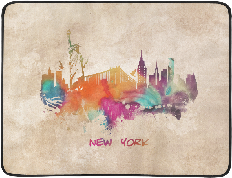 New York Skyline Colors (1000x1000), Png Download