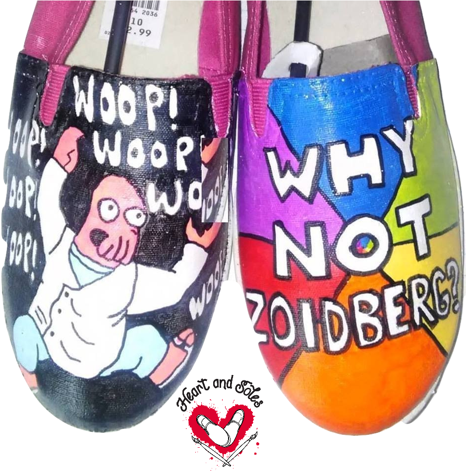 Zoidberg Futurama Hand Painted Shoes - Not Zoidberg Painted Shoes (950x959), Png Download