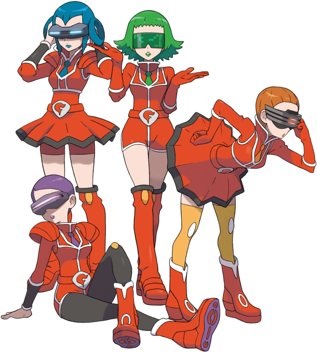 Xy Team Flare Scientists Artwork - Pokemon Y Team Flare (718x806), Png Download