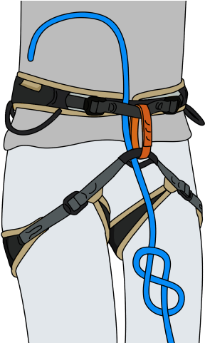 How Not To Tie A Figure Of 8 Knot To A Rope For Rock - Climbing Tie In Knots (300x480), Png Download