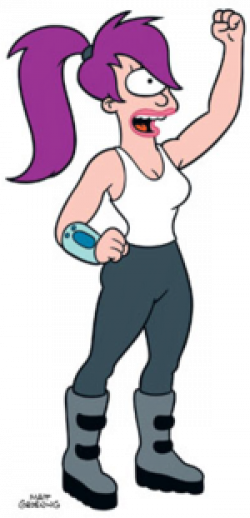 Futurama Transparent One Eyed Girl - Leela Futurama (250x518), Png Download