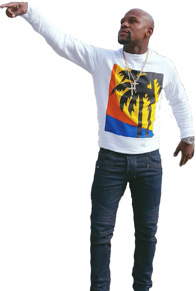 Personfloyd Mayweather Pointing - Person Pointing No Background (636x941), Png Download