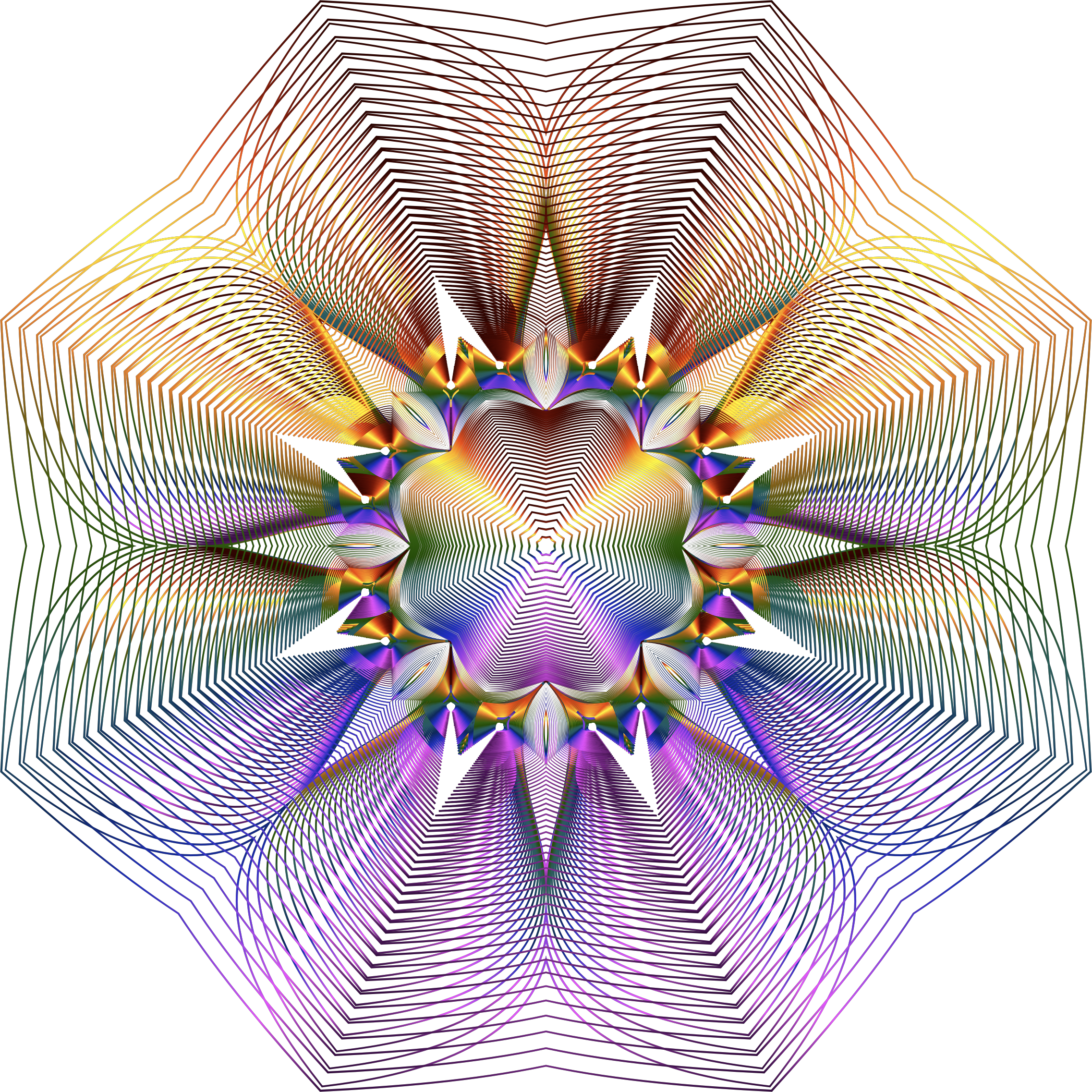 This Free Icons Png Design Of Prismatic Floral Line (2274x2274), Png Download