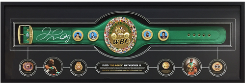 Framed Floyd Mayweather Signed Wbc Belt - Electronics (498x373), Png Download