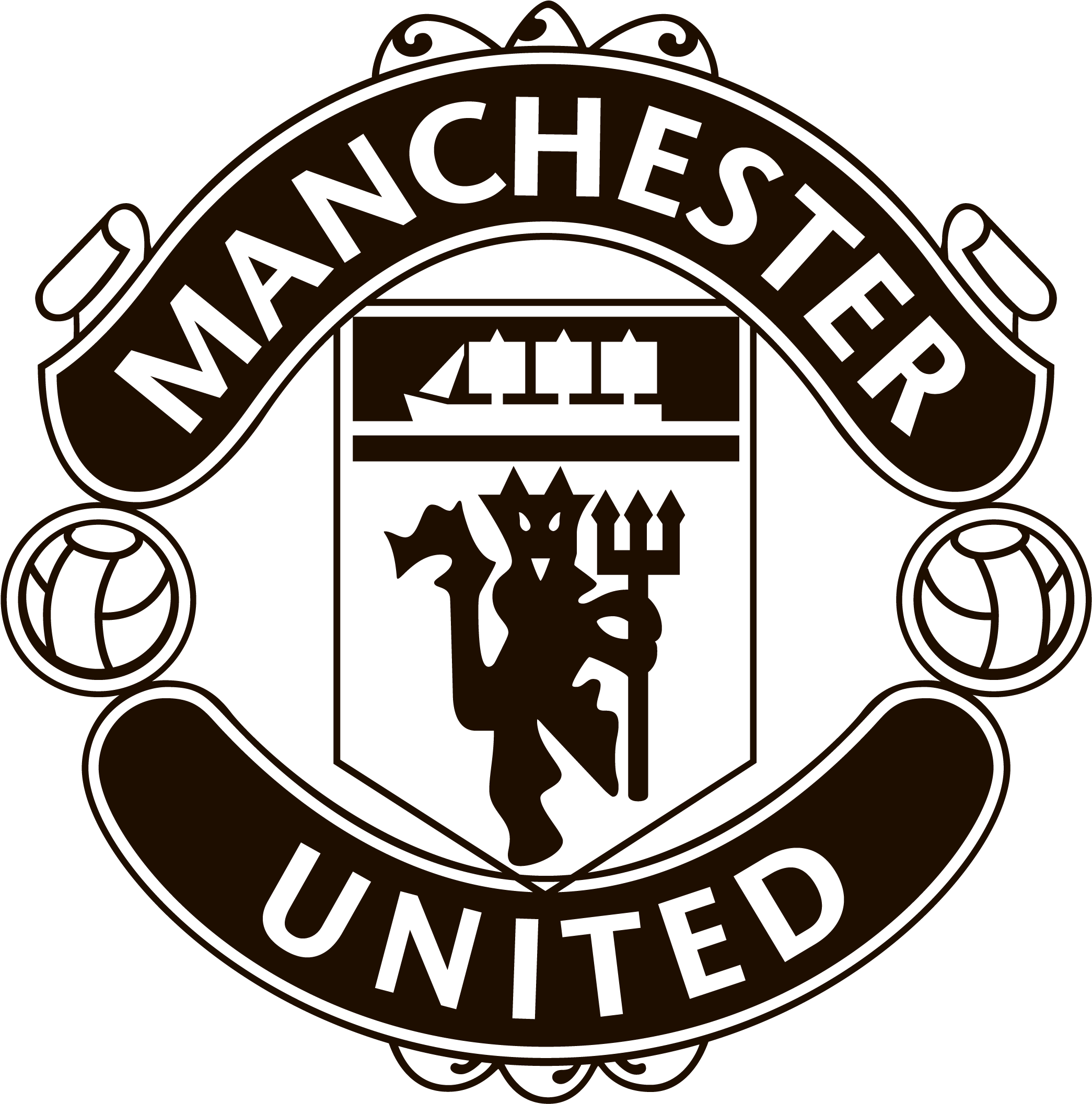 Manchester United Black Logo Png (3840x2160), Png Download