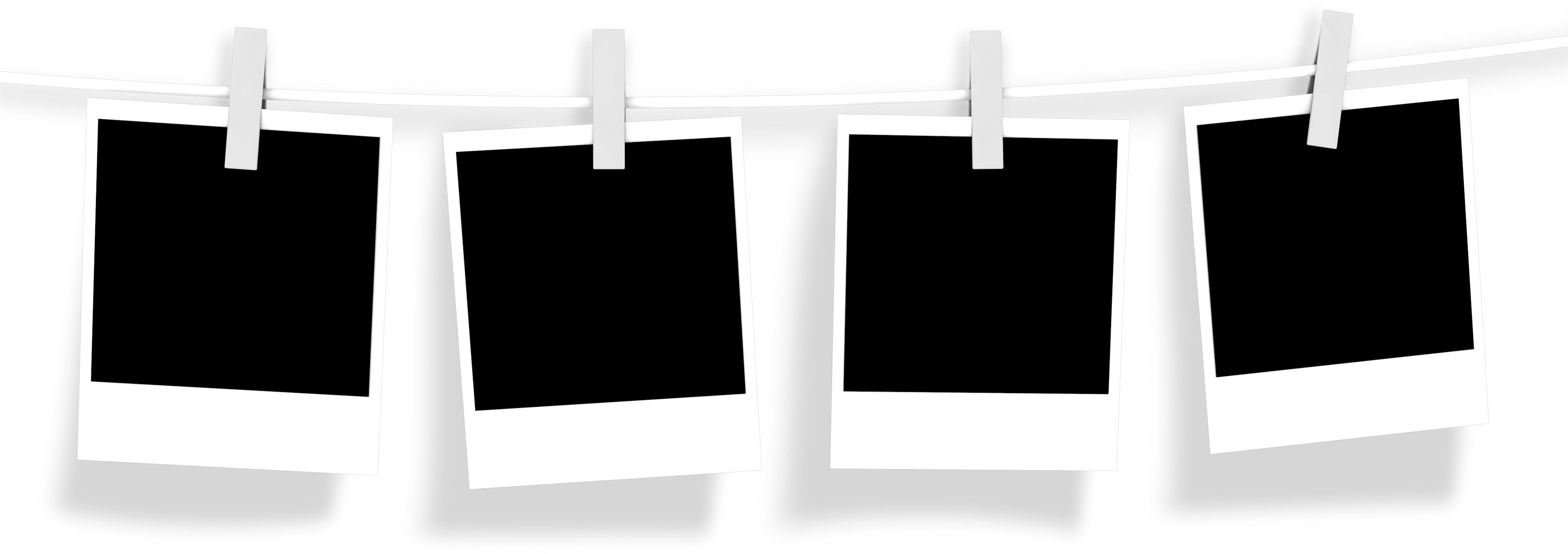 Stock Film Drawing Polaroid - Hanging Photo Frame Png (4000x2250), Png Download