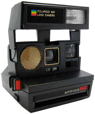 Polaroid Sun 600 System Cameras And Type 600 Color - دوربین عکاسی چاپ سریع قدیمی (420x441), Png Download