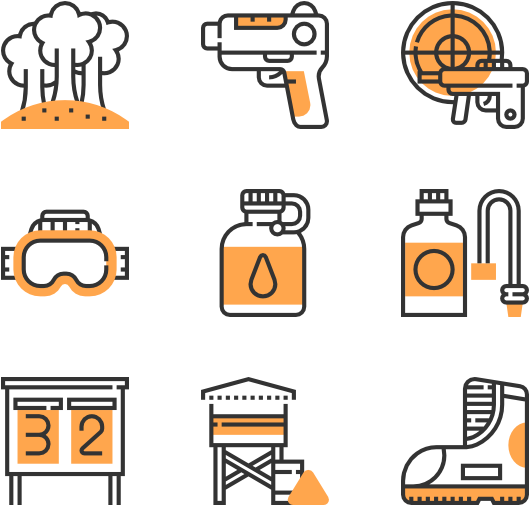 Paintball And Gun Elements - Bank Products Icon Png (600x564), Png Download