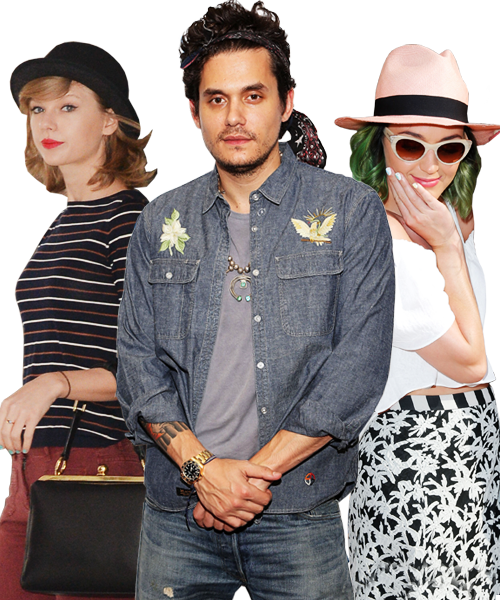 A Look Back At His High-profile Romances - John Mayer And Taylor Swift 2014 (500x600), Png Download