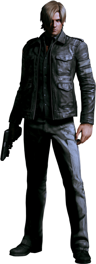 Leon Kennedy - Leon S Kennedy Render (497x1024), Png Download