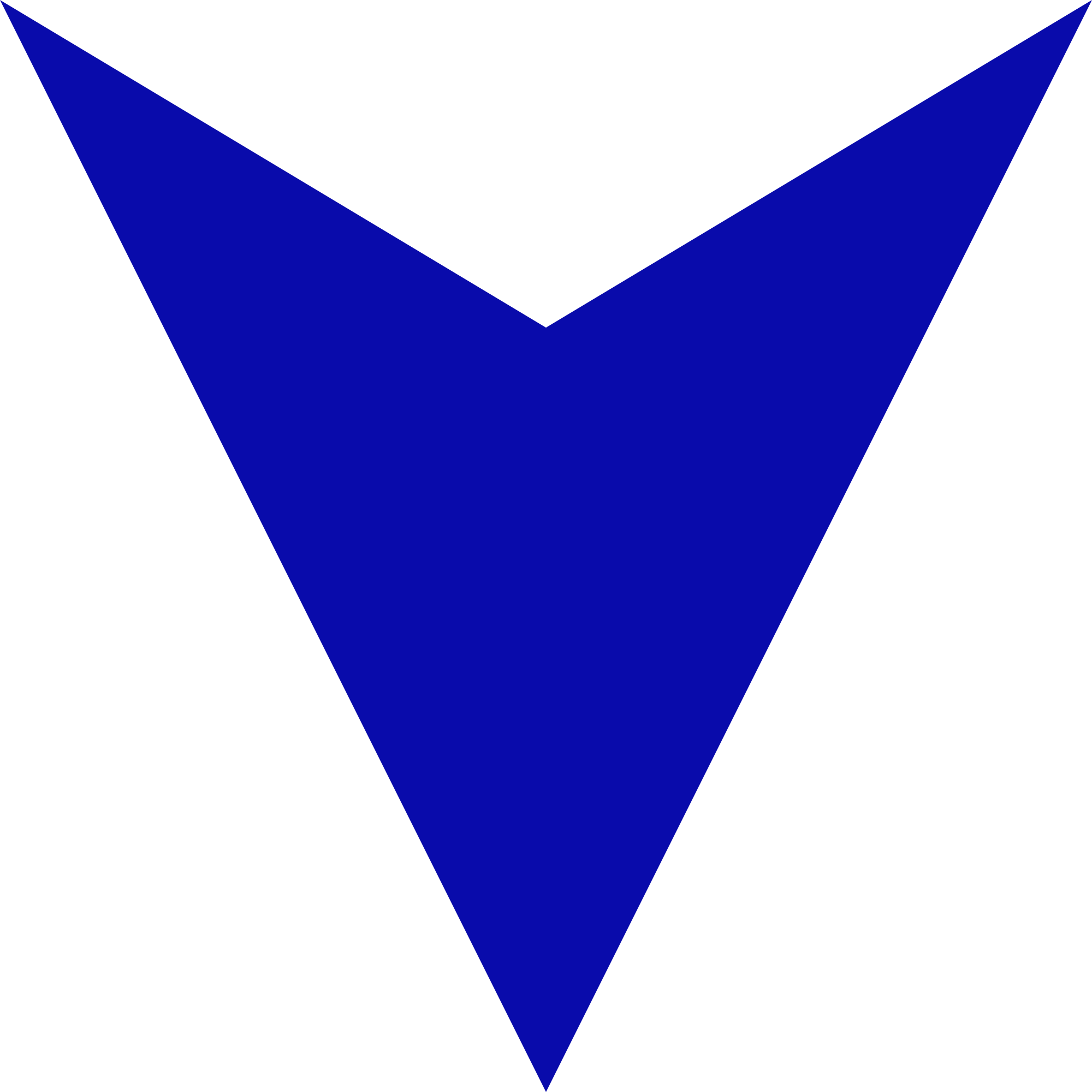 Blue Arrow Pointing Down (2000x2000), Png Download