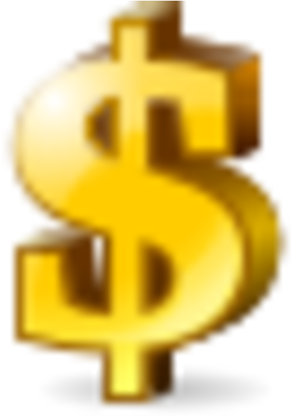 Gold Dollar Icon (600x600), Png Download