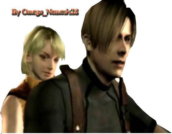 Leon And Ashley From Resident Evil 4 Photo By Omega - Resident Evil 4 Leon E Ashley (577x450), Png Download