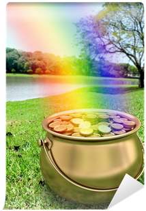 Golden Pot Full Of Gold Coins With Dollar Sign - Moving St Patricks Day (400x400), Png Download