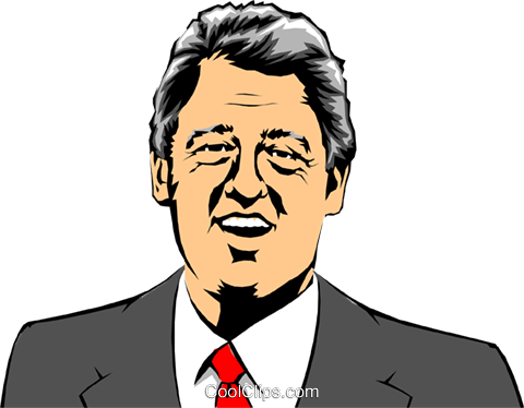 Bill Clinton Png - Bill Clinton Cartoon Transparent (480x374), Png Download