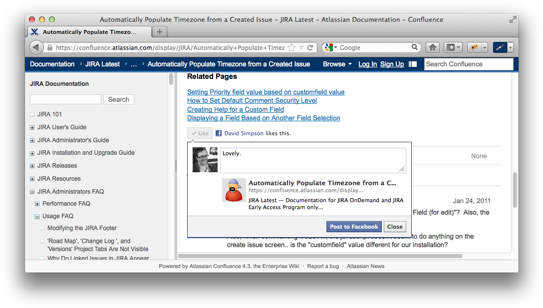 This Approach Automatically Embeds The "like" Button - Facebook (1103x632), Png Download