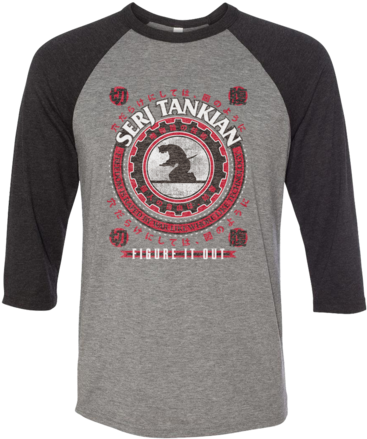 Samurai Seal - Funny Baseball Shirt (383x479), Png Download