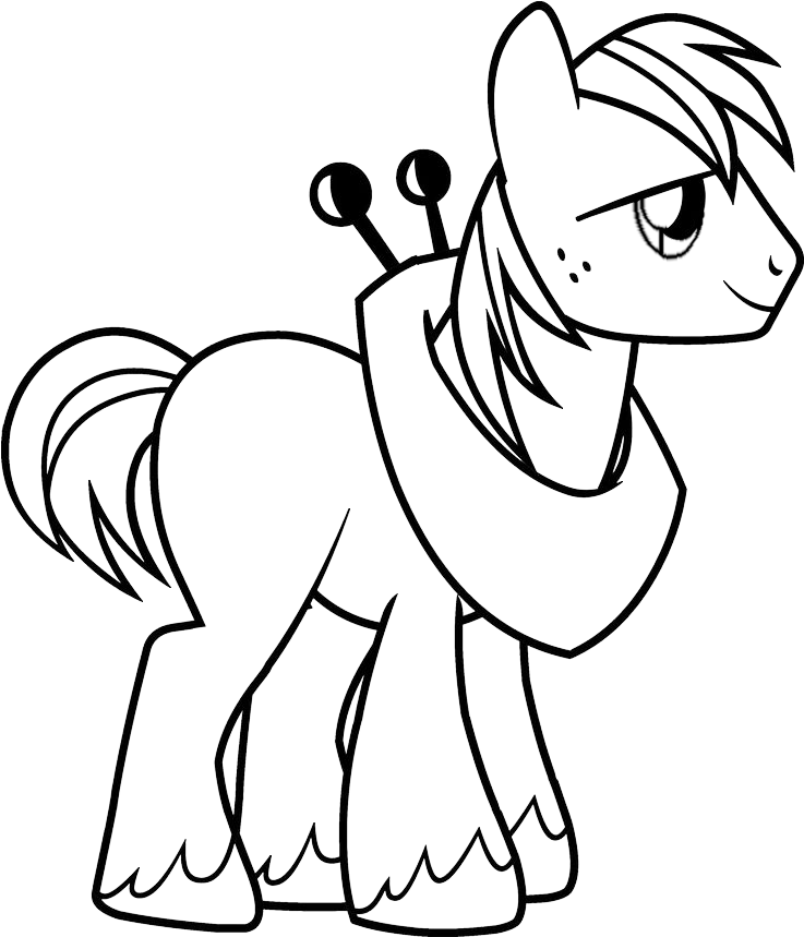 Just Right Click And Save Off This Big Mac Outline - My Little Pony Coloring Book Big (800x900), Png Download