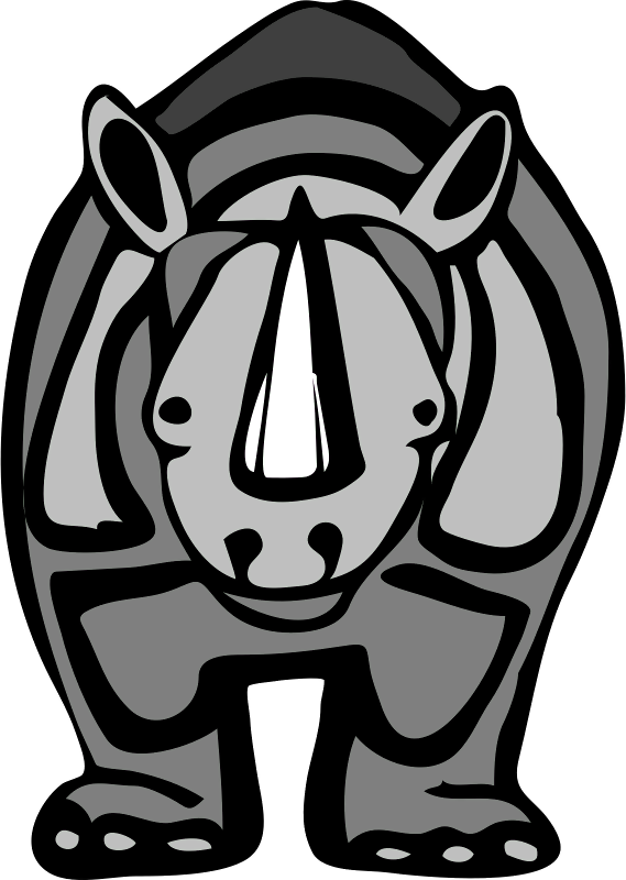 Architetto - Rhinoceros - Logo Kepala Badak (569x800), Png Download
