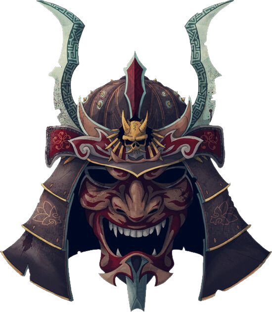 Demon Samurai Mask (550x631), Png Download