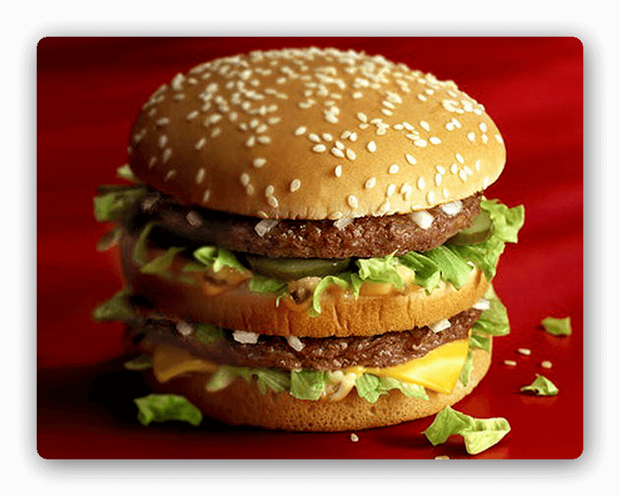 Burger Big Mac Mcd (878x703), Png Download