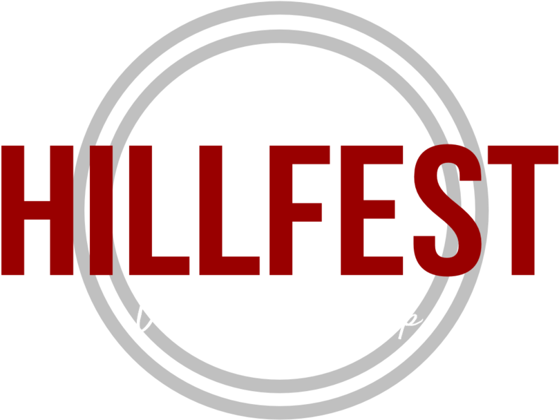 Hillfest Logo 2019 Black Rings Red Hillfest White Date (1000x625), Png Download