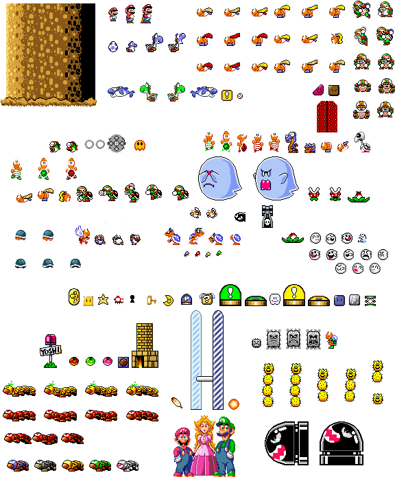 Misc - Super Mario Sprites Png (600x715), Png Download