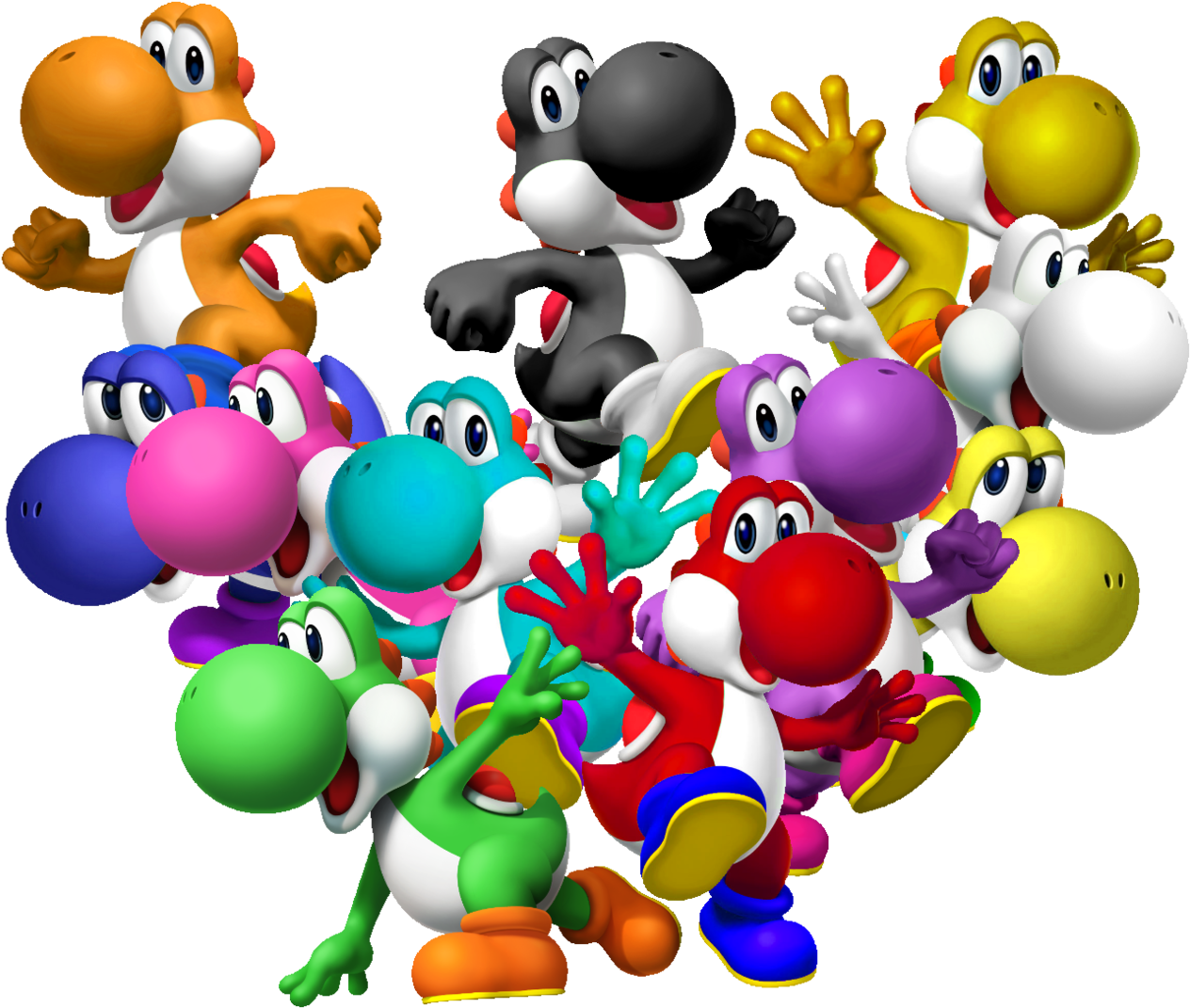 Super Mario World Images Yoshis Everywhere Hd Wallpaper (1280x1083), Png Download