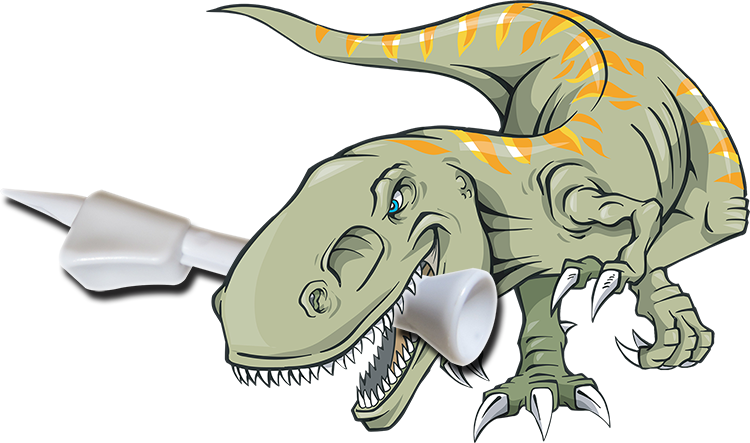 Golf Tees And Divot Tools Tee Rex Golf - Dinosaurio T Rex Vector (750x443), Png Download