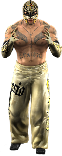 Svr2010 Render Reymysterio 1676 1000 - Wwe Svr 2009 Rey Mysterio (350x650), Png Download