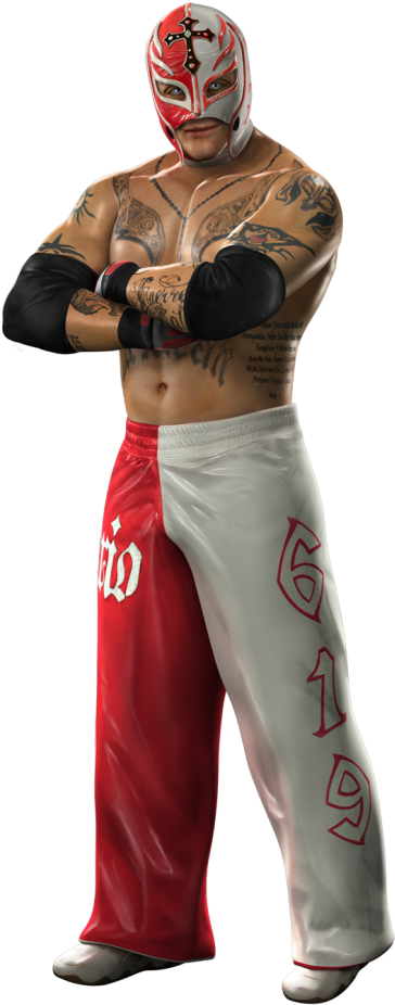 Svr2011 Render Reymysterio 453 1000 - Rey Mysterio En Wwe 2011 (475x949), Png Download
