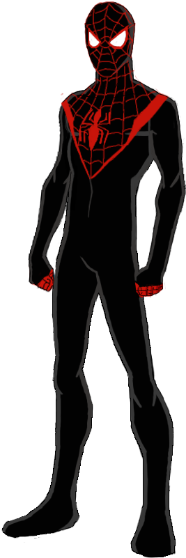 Spider-man By Jsenior - Miles Morales Transparent (453x869), Png Download